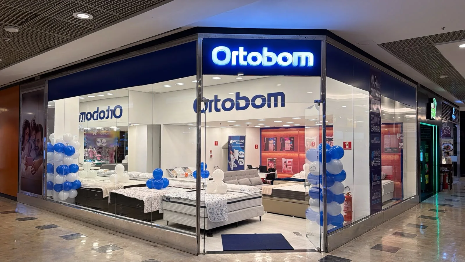 Fachada da Ortobom Shopping Penha
